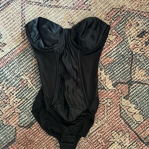 Vintage black corset style bodysuit